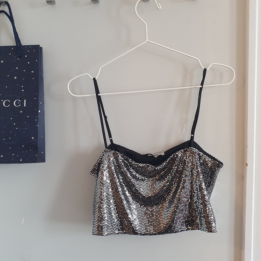Sequin Crop Top